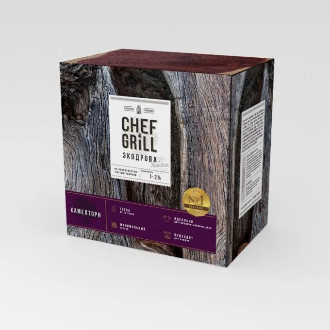 Дрова из дерева камелторн Chef Grill, 8 кг