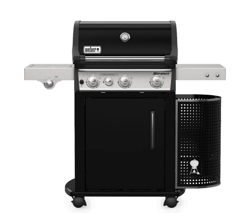 Премиум модель гриля Weber Spirit SP-335. Цвет - нержавеющая сталь. Дополнительная чугунная решетка в комплекте