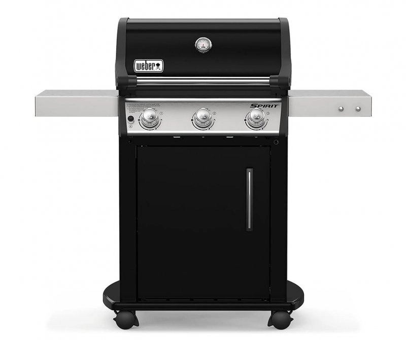 Классический и обновленный Weber Spirit E-315. 3 основные горелки. Чугунная решетка. Цвет - черный