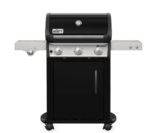 Классический и обновленный Weber Spirit E-325. 3 основные горелки и боковая конфорка. Чугунная решетка GBS. Цвет - черный