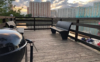 Угольный гриль Weber Master-Touch GBS E-5750, Москва, Вейк серфклуб Малибу, 2019