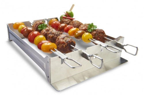 Узкая подставка для шашлыка с шампурами Broil King