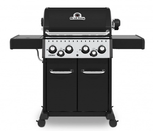 Большой газовый гриль с боковой конфоркой и вертелом. Broil King Crown 490