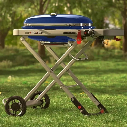 Газовый гриль Weber Traveler синий океан