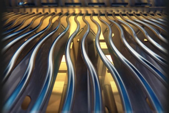 Решетки из нержавеющей стали Трехсекционные решетки из нержавеющей стали, диаметр прутьев 9,5 мм 