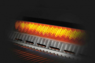 2 горелки для вертела В гриле установлено 2 инфракрасные горелки для приготовления на вертеле  