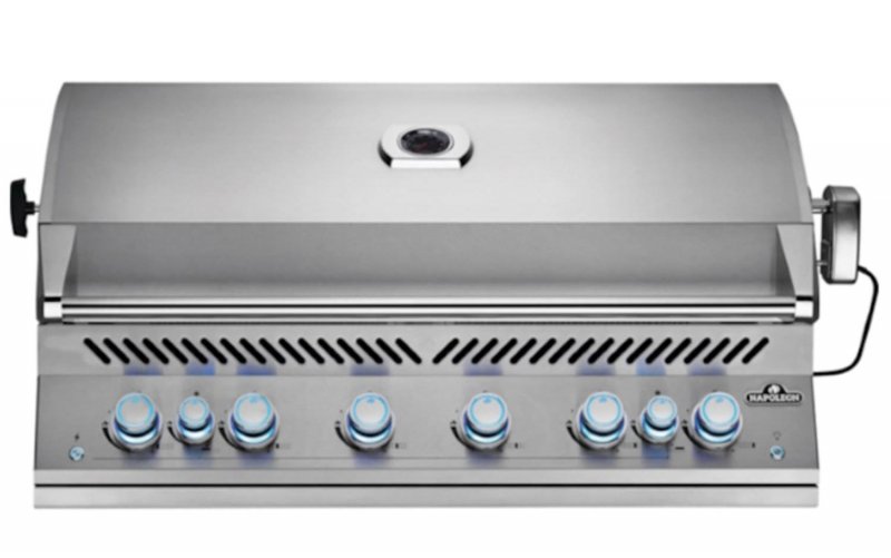 Встраиваемый газовый гриль с 6 основными горелками