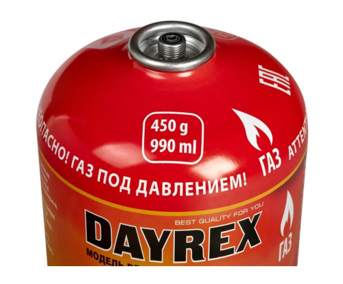Газовый баллон (картридж) Dayrex 450 г для грилей Weber Q, Go-Anywhere Gas, Performer Deluxe