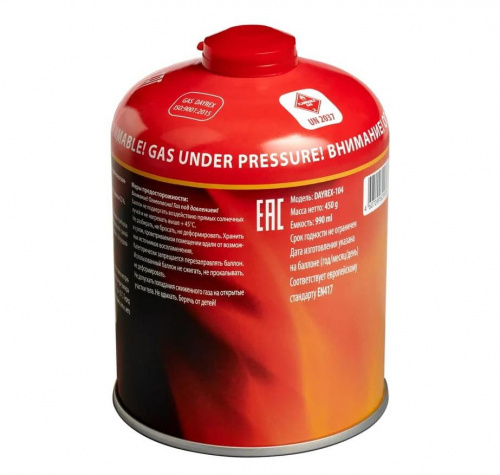 Газовый баллон (картридж) Dayrex 450 г для грилей Weber Q, Go-Anywhere Gas, Performer Deluxe