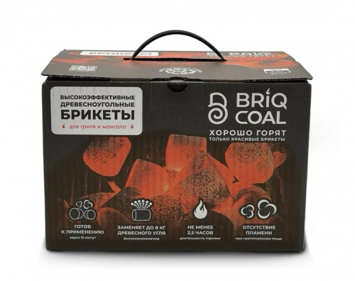 Угольные брикеты Briqcoal для барбекю 180 минут 4 кг Угольные брикеты Briqcoal для барбекю 180 минут 4 кг