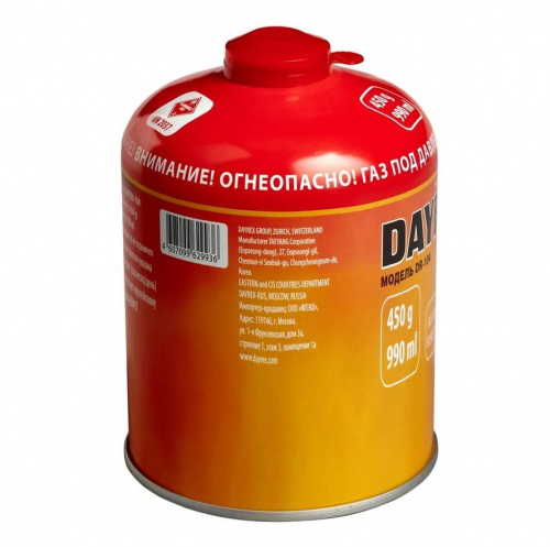 Газовый баллон (картридж) Dayrex 450 г для грилей Weber Q, Go-Anywhere Gas, Performer Deluxe